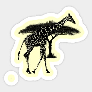 Giraffe with tree in Kenya / Africa Sticker